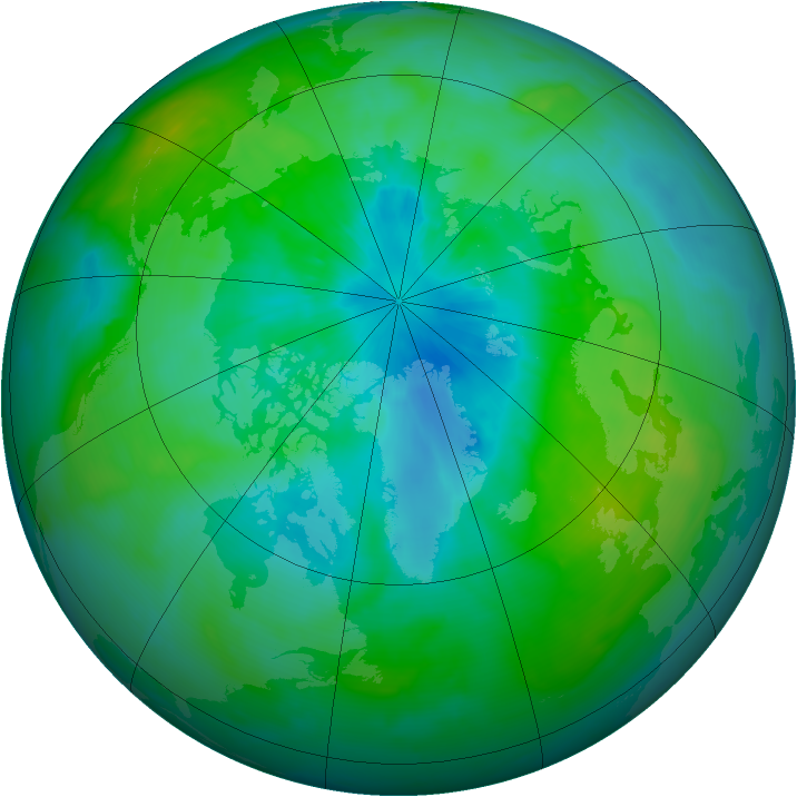 Arctic ozone map for 21 August 2014